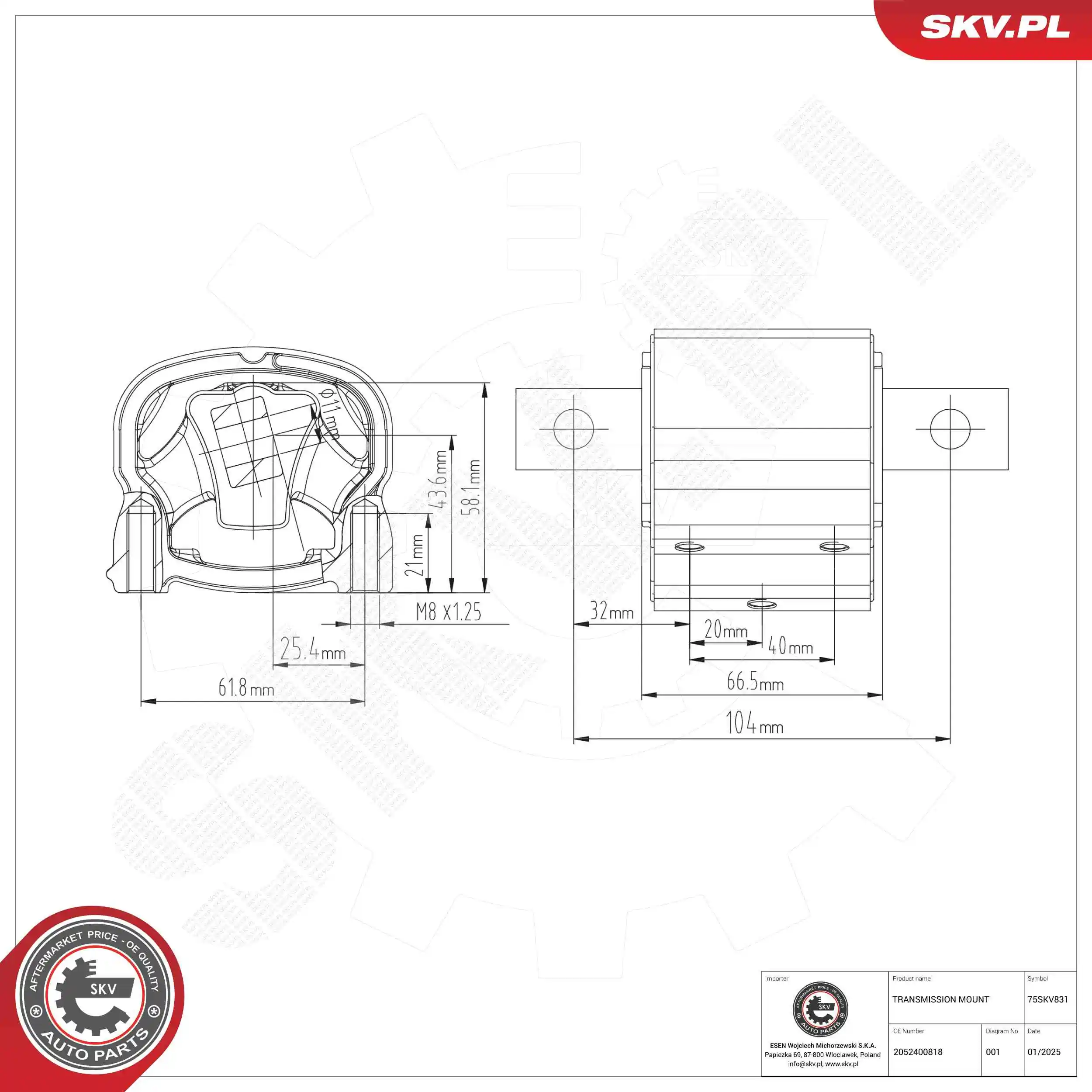 Mounting, automatic transmission
